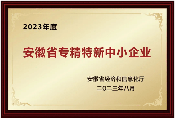 安徽省“專精特新“中小企業(yè)